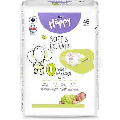 Happy Before Newborn Art.93869 Bērnu autiņbiksītes 0 izmērs līdz 2kg, 46gab.