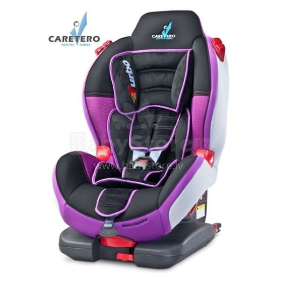 Caretero Art.W-318 Sport Turbo Fix Purple Vaikiška automobilinė kėdutė (9-25 kg)