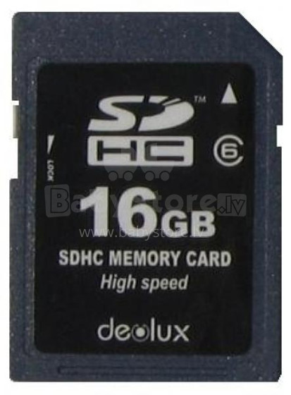 16 GB SDHC klasės 6 DLUX atminties kortelė