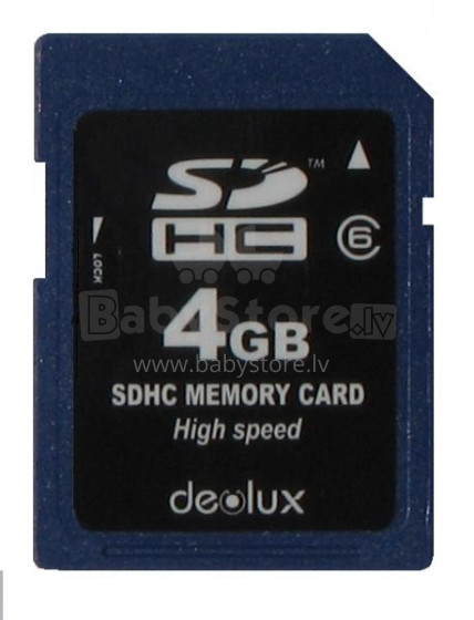 4 GB SDHC klasės 6 DLUX atminties kortelė