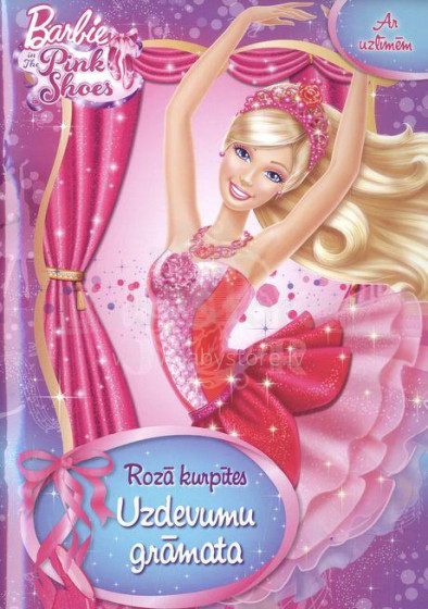 Barbie Розовые туфельки Задания с наклейками - на латышском языке