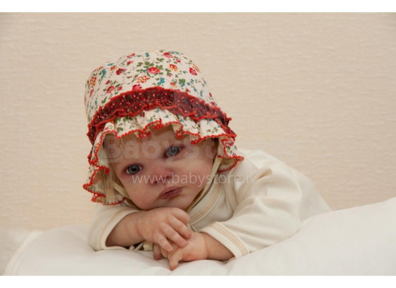 Lorita art.414 детская хлопковая шапочка с ушками Весна-лето