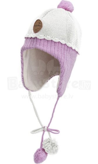 Huppa '15 Zoe 8380AW/920 Mazuļu adīta ziemas cepure ar kokvilnas oderi (izm.XS-M)