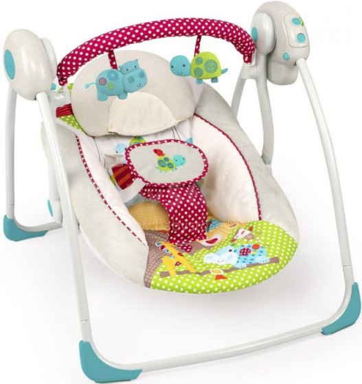 Bright Start Comfort & Harmony™ Polka Dot Parade™ Portable Swing, 60377  Переносные вибрирующие детские колыбель-качели 
