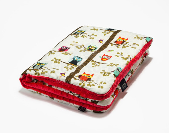 „La Millou“ autorė Anna Mucha Art. 83475 Toddler antklodė pelėda radijas arbūzas Premium dvipusė antklodė (80x100 cm)