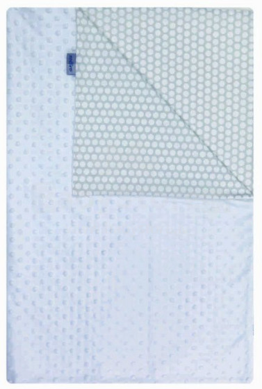 Womar Zaffiro Art.30306 Blue Мягкое двухсторонее одеяло-пледик из микрофибры (раз.75x100см)