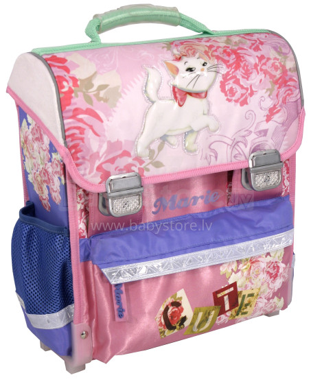 Paso Disney Marie School Backpack Art.86048 Школьный эргономичный рюкзак с ортопедической воздухопроницаемой спинкой [портфель, разнец]
