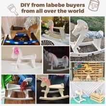 Labebe Baby Rocking Horse  Art.109651 White Medinis vaikų arkliukas