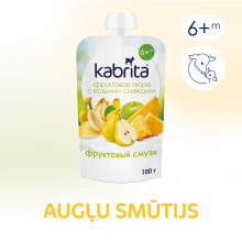 Kabrita Art.1002870 Vaisių tyrė su grietine iš ožkos pieno 6 mėn. +, 100 g