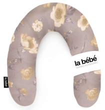 La Bebe™ Rich Maternity Pillow Memory Foam Art.113567 Rose Pastel Gray Pakaviņš mazuļa barošanai / gulēšanai / pakaviņš grūtniecēm, 30x104 cm