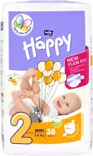 Happy Mini vaikiškos sauskelnės 2 dydis nuo 3-6kg, 1vnt.