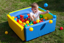 MeowBaby® Outdoor  Ball Pit Art.120020 Blue  Игровой центр сухой бассейн/коврик с шариками(500шт.)