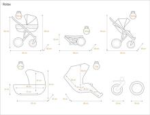Kunert Rotax RO-09 pilkas universalus vežimėlis 3 in1