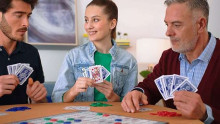 TE HOME PLAY Sequence Classic Art.128649 board game SEQUENCE- Original SEQUENCE Game with Folding Board, Cards and Chips, White, 10.3