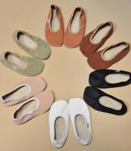 Bebe Basic Hip-Hop Gymnastics Shoes Art.SB120 Nude Чешки гимнастические c кожанной подошвой
