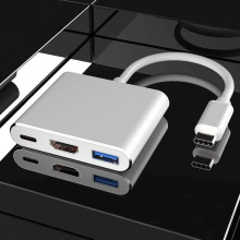 Adapteris — 3in1 adapteris (HUB USB-C HDMI)