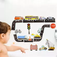 Bebe Basic Art.KX5657 Light Foam bath toy street cars