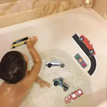 Bebe Basic Art.KX5657 Light Foam bath toy street cars