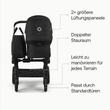 Bugaboo Donkey 6 Mono Сomplete Art.152421 Black Kūdikių universalus vežimėlio transformatorius