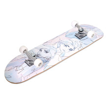 BIG WOODEN SKATEBOARD FROZEN WATERCOLOR