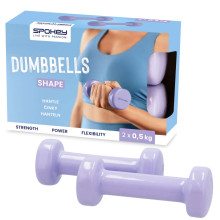 A set of vinyl dumbbells Spokey SHAPE 2x 0,5 kg