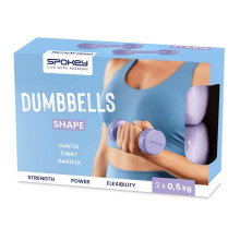 A set of vinyl dumbbells Spokey SHAPE 2x 0,5 kg