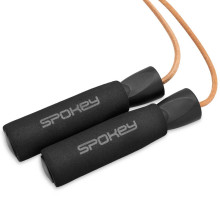 Skipping rope with a leather rope Spokey QUICK SKIP