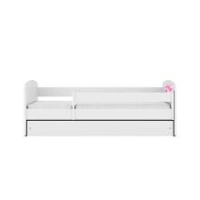 Bed babydreams white fairy with butterflies with drawer with non-flammable mattress 140/70