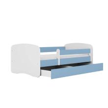 Babydreams blue bed without a pattern, without a drawer, mattress 140/70