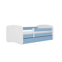 Babydreams blue bed without a pattern with a drawer, mattress 180/80