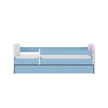 Bed babydreams blue princess on horse with drawer without mattress 180/80