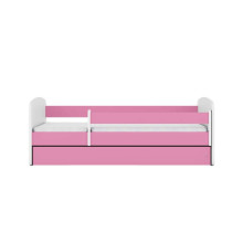 Babydreams pink bed without a pattern with a drawer, mattress 180/80