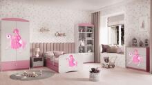Bed babydreams pink princess on horse with drawer with non-flammable mattress 180/80
