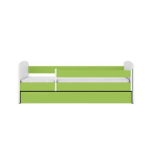 Babydreams bed, green, without a pattern, without a drawer, mattress 140/70