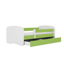 Babydreams bed, green, without a pattern, without a drawer, mattress 140/70