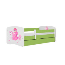 Bed babydreams green princess on horse without drawer with mattress 180/80