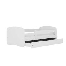 Babydreams white bed without a pattern, without a drawer, coconut mattress 160/80