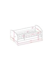 Babydreams white bed without a pattern, without a drawer, coconut mattress 160/80