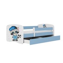 Bed babydreams blue raccoon with drawer with non-flammable mattress 140/70