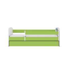 Bed babydreams green raccoon with drawer with non-flammable mattress 140/70