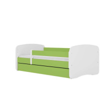 Bed babydreams green raccoon with drawer with non-flammable mattress 140/70