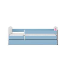 Babydreams blue princess on a horse bed with a drawer, latex mattress 140/70