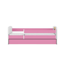 Bed babydreams pink zoo with drawer with non-flammable mattress 140/70