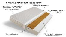 Babydreams green bed without a pattern with a drawer, coconut mattress 160/80
