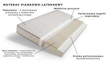 Bed classic 2 mix grey with drawer with non-flammable mattress 160/80