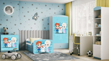 Babydreams blue Frozen bed with drawer latex mattress 180/80