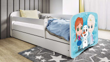 Babydreams white Frozen bed without drawer, mattress 180/80