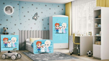 Babydreams white Frozen bed without drawer, mattress 180/80