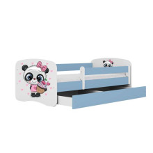 Babydreams blue panda bed with drawer, mattress 180/80