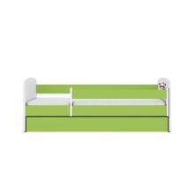Babydreams green panda bed with drawer, mattress 180/80
